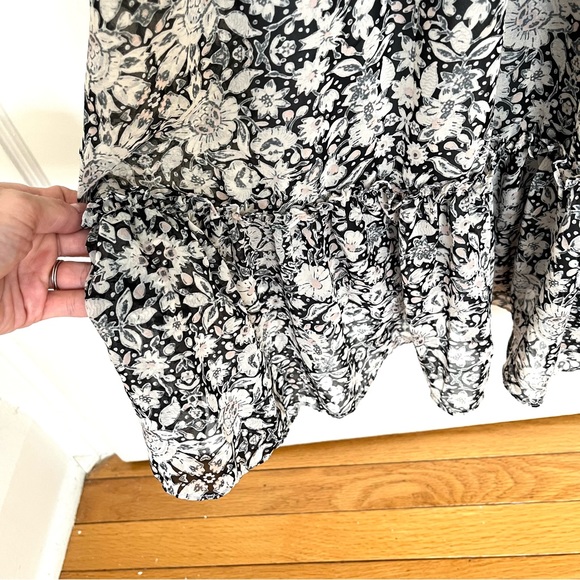 Misa Grey and Pink Floral Maxi Dress, Size XS - Picture 6 of 10